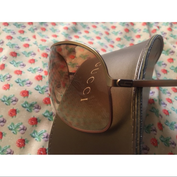 GUCCI Sunglasses Gold Bronze Brown GG Aviator main image 7